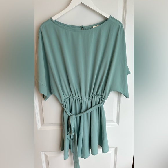Tyche Pants - Tyche romper, size large, light teal